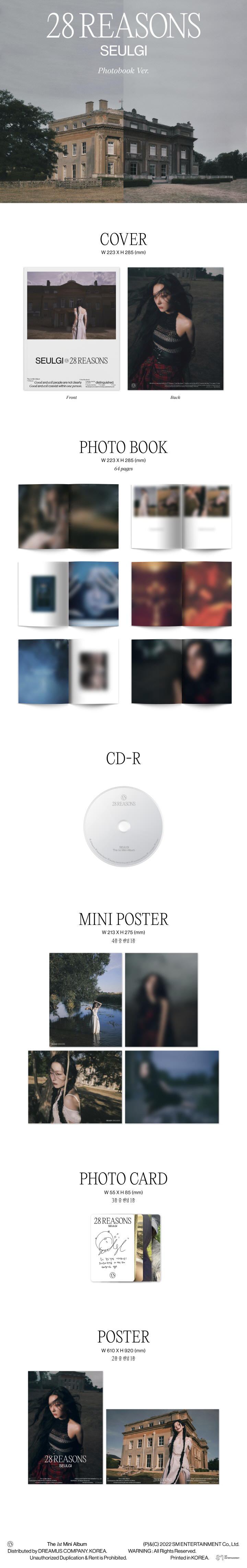 [PRE-ORDER] SEULGI - 1st Mini Album "28 Reasons" (Photo Book ver.)