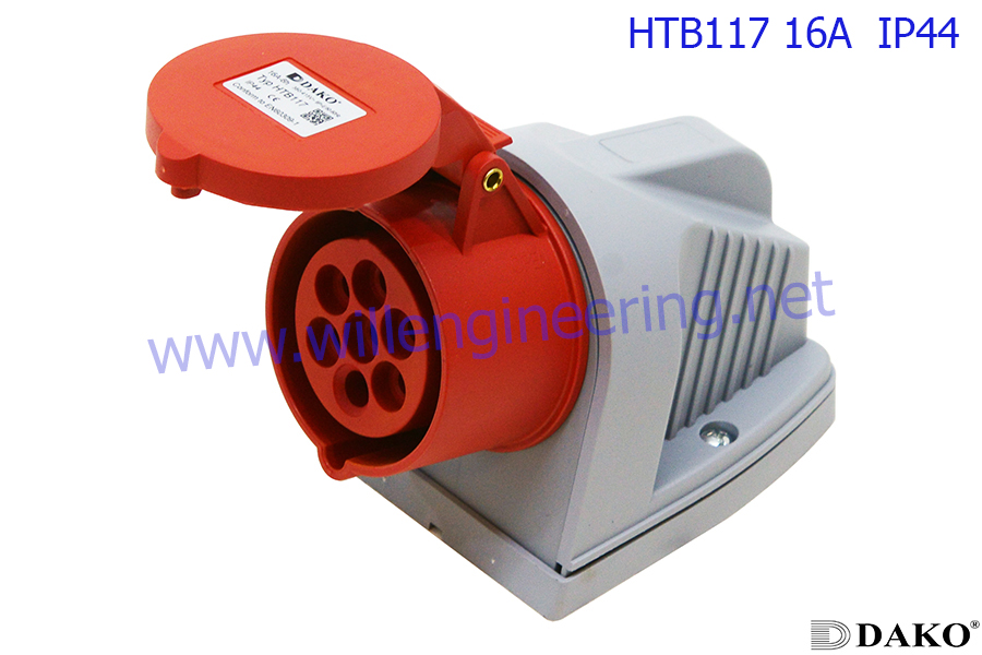 HTB117 ปลั๊กตัวเมียติดลอย 7P 16A 400V IP44 6h
