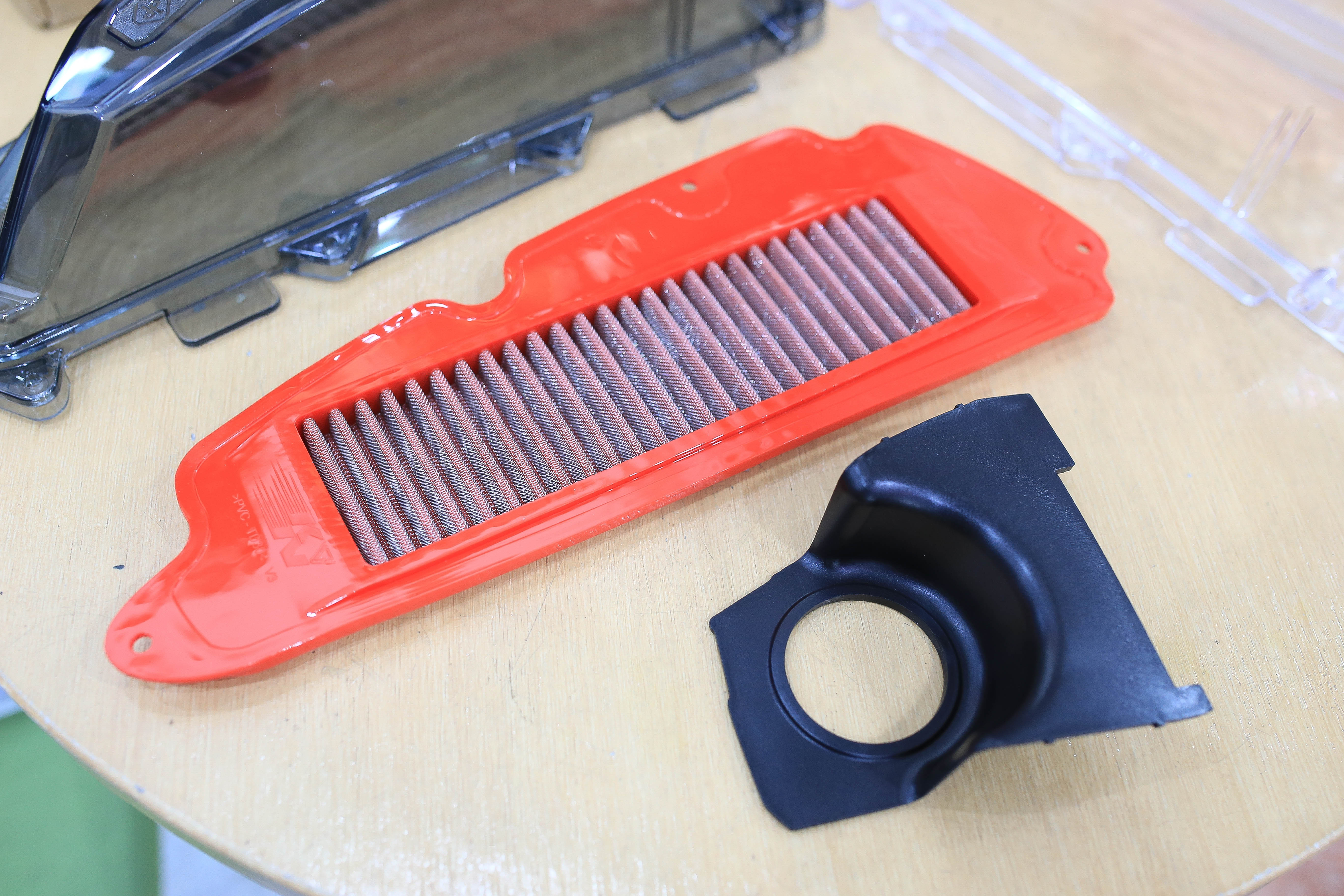 ฝาครอบหม้อกรองอากาศ FORZA350 มีสี.ใส.กับ สี.ฟิมล์+กรองผ้า แท้เวียดนาม ราคา1700