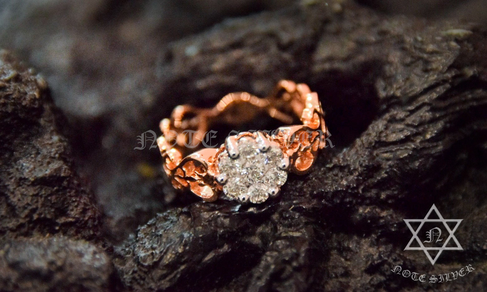 แหวนพิ้งค์โกลแท้ 18K Pink/Rose Gold NSPG1902