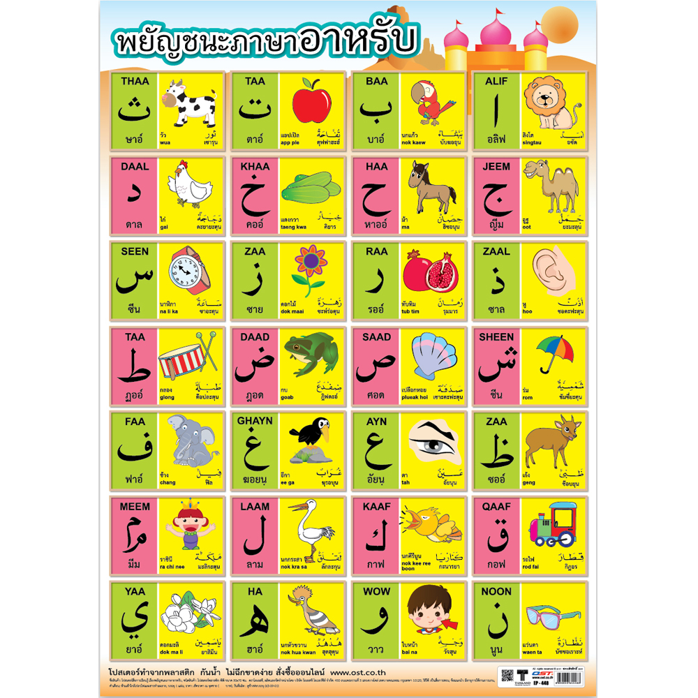 Arabic Alphabets Educational Posters No.448