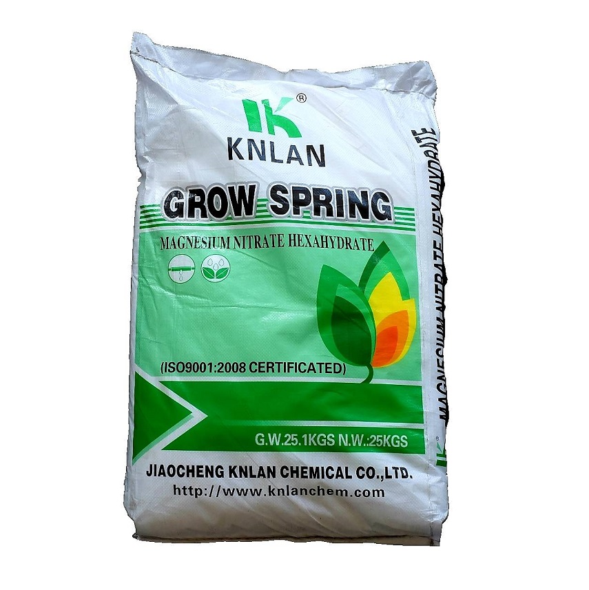 KNLAN Magnesium Nitrate Hexahydrate Granular Mg(NO₃ )₂•6H₂O แมกนีเซียมไนเตรท แบบเม็ด GROW SPRING 10-0-0+9Mg) บรรจุ 1 กิโลกรัม (R)