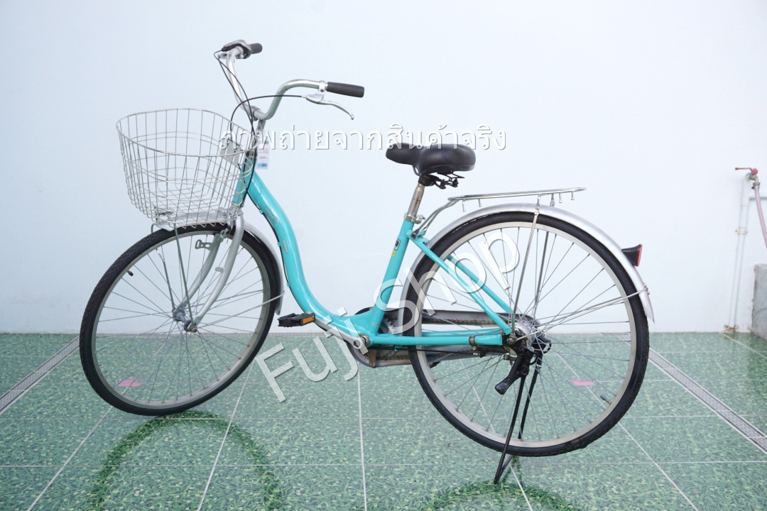 จักรยานแม่บ้านญี่ปุ่น - ล้อ 26 นิ้ว - เกียร์ดุม 3 สปีด - อลูมิเนียม - สีฟ้า [จักรยานมือสอง]