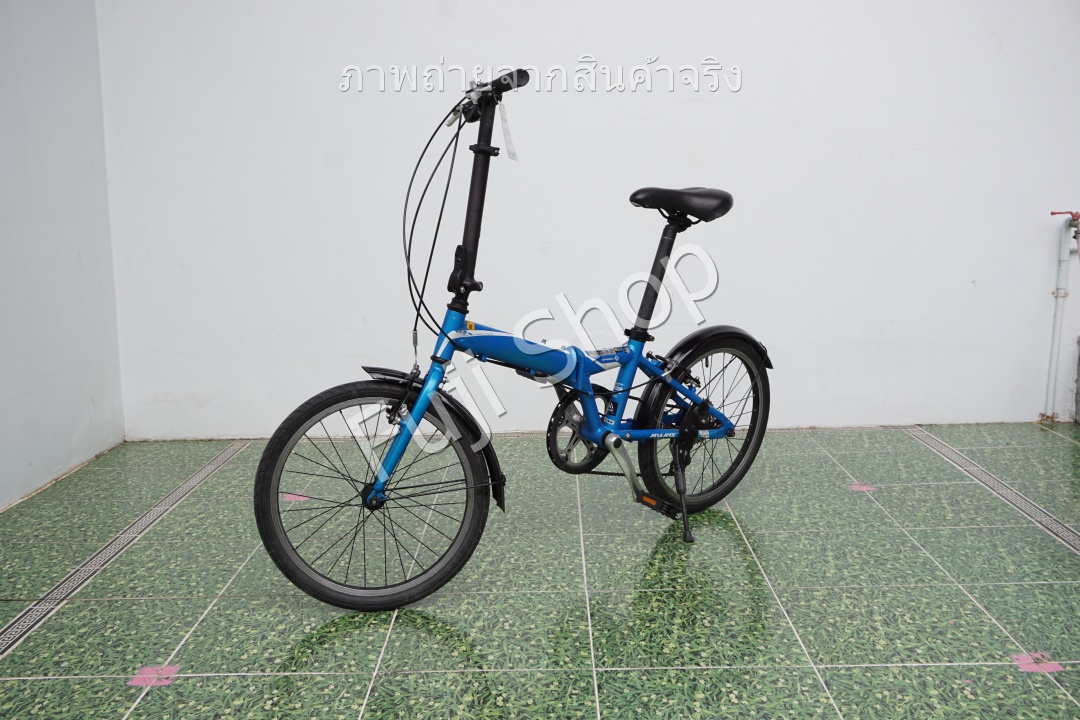 จักรยานพับได้ญี่ปุ่น - ล้อ 20 นิ้ว - มีเกียร์ - อลูมิเนียม - Alvlays - สีฟ้า [จักรยานมือสอง]