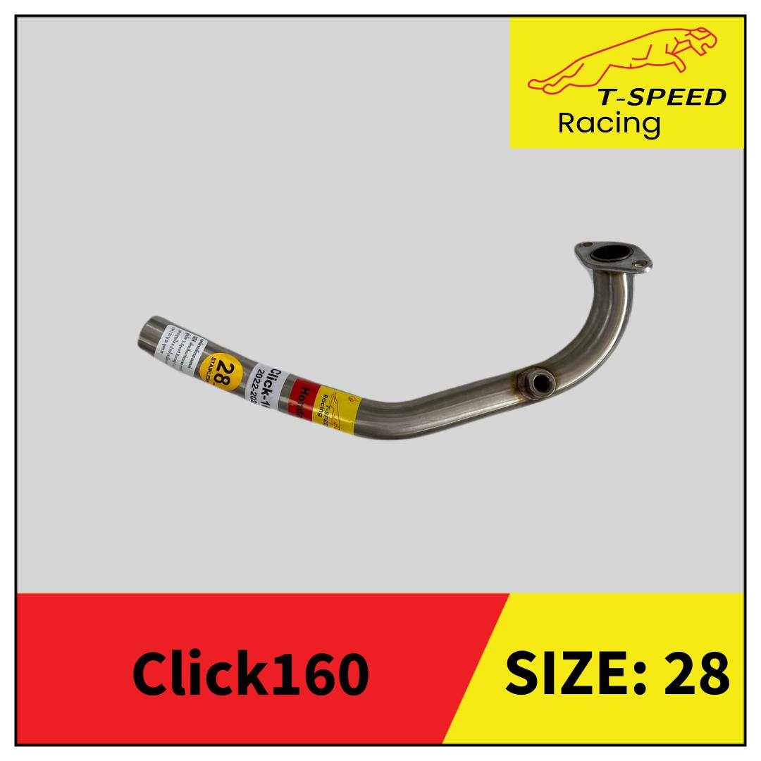 คอท่อ stainless Honda Click160 Size 25 m.m. ราคา 450 บาท Size 28 m.m. ราคา 500 บาท