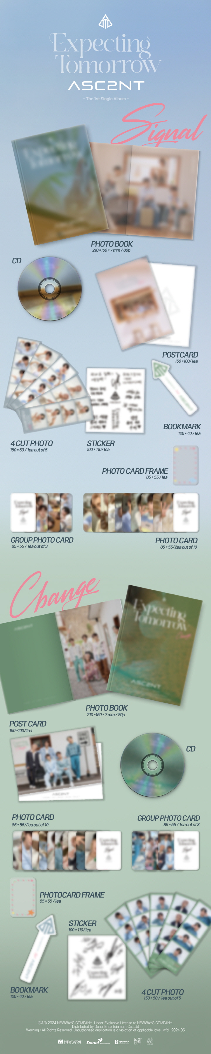 [PRE-ORDER] ASC2NT - 1st Single Album "Expecting Tomorrow"