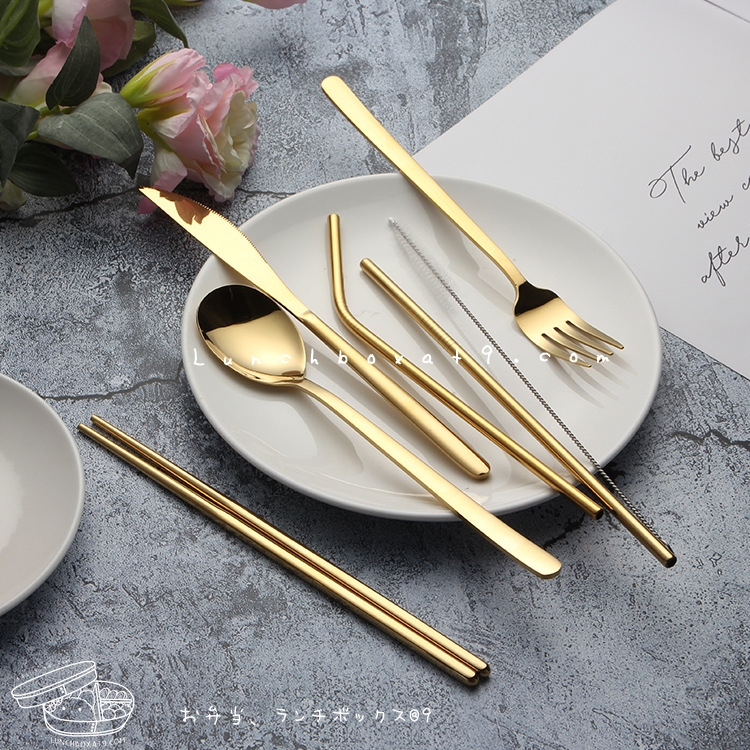 Korea Stainless Spoon Set - เซ็ตชุดช้อนส้อมเกาหลี