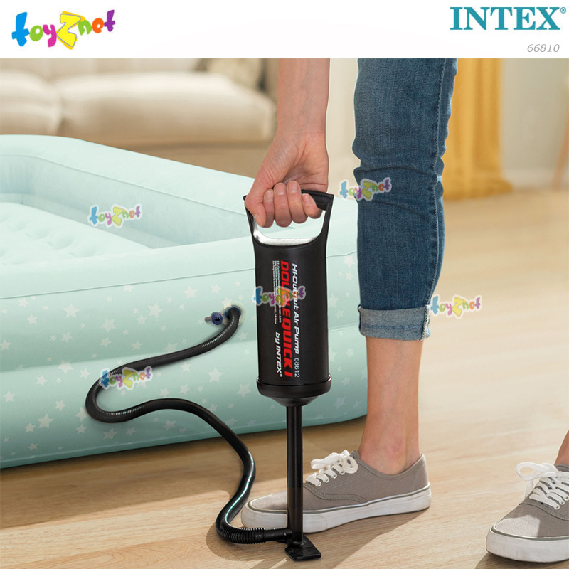 Intex Kidz Travel Airbed Set w/DQI Air Pump 107x168x25 cm beige Color (Pattern Star) no.66810