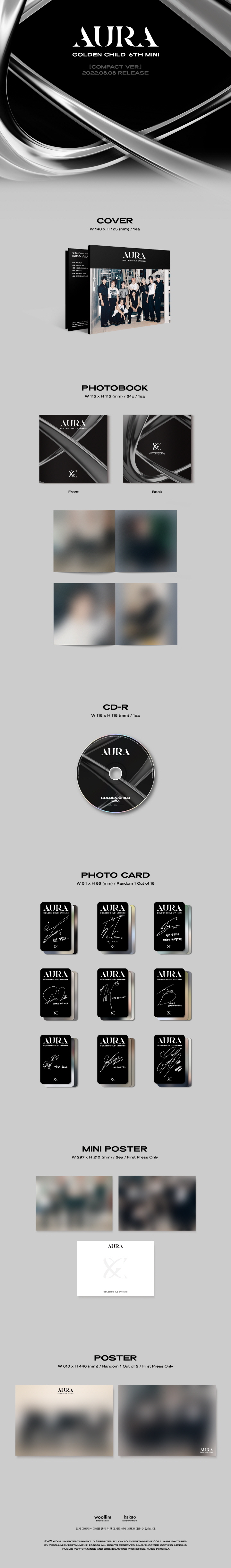 [PRE-ORDER] GOLDEN CHILD - 6th Mini Album "AURA" (Compact ver.)
