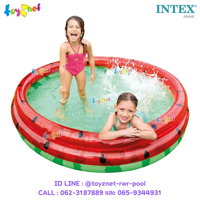 Intex สระเป่าลม ลายแตงโม 1.68x0.38 ม. รุ่น 58448