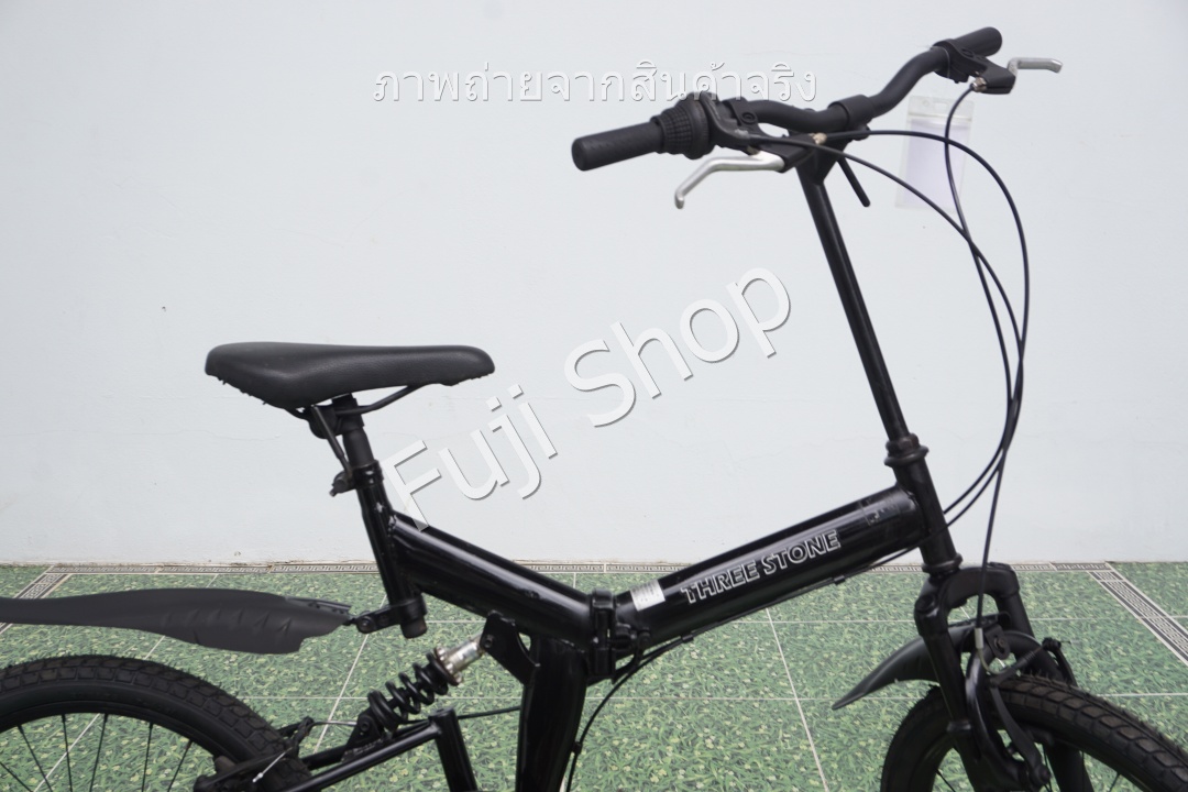 จักรยานพับได้ญี่ปุ่น - ล้อ 20 นิ้ว - มีเกียร์ - มีโช๊ค - Three Stone - สีดำ [จักรยานมือสอง]
