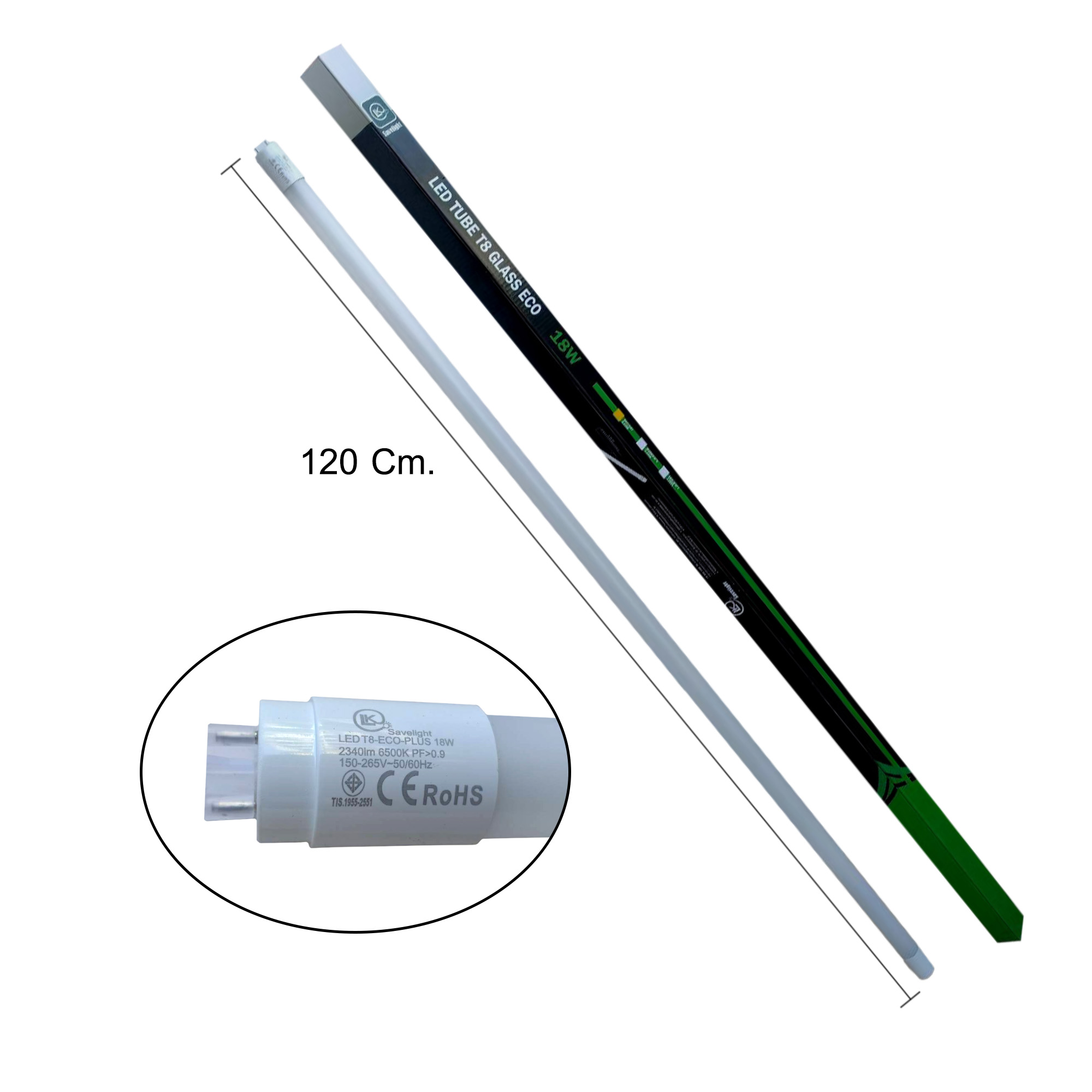 Savelight LED TUBE T8 GLASS ECO 18W