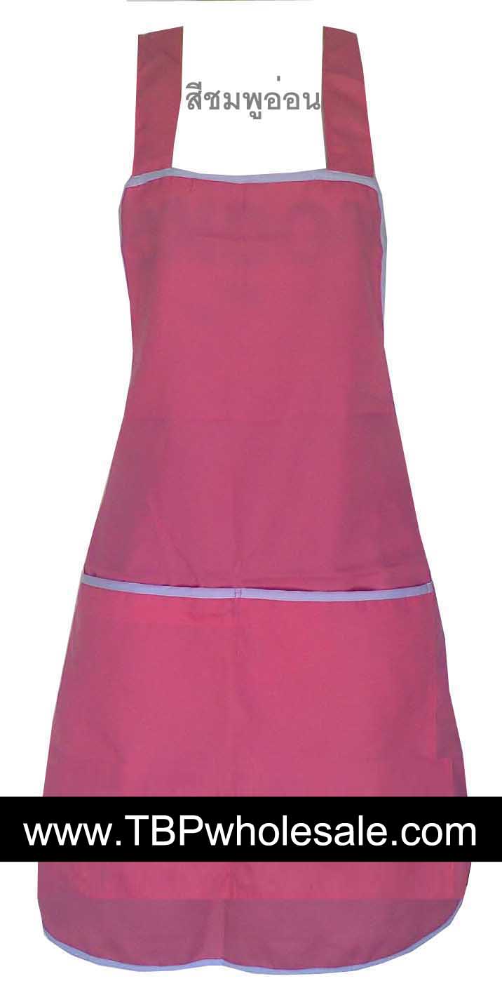 AP-002===ราคาส่ง 45 บาทต่อผืน ขั้นต่ำ 100 ผืน ผ้ากันเปื้อนเนื้อผ้าโซล่อนมีสายคล้องคอ,สายคาดเอว,กระเป๋าสองด้าน(มีหลายสีค่ะ) Tel:081-0110084/02-3972066