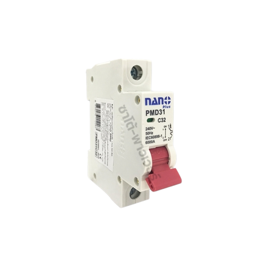 NANO PLUS 1P 32A เบรกเอกร์ เบรกเกอร์ลูกย่อย 1 Pole -240VAC 32A 6kA เซอร์กิตเบรกเกอร์ลูกย่อย Nano Plus แบบเกาะราง เบรกเกอร์นาโน