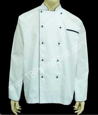 MK-001===ราคาส่ง 480 บาทต่อตัว ขั้นต่ำ 10 ตัว เสื้อกุ๊กสีขาวกุ๊นสีดำแขนยาว (ผ้าคอมหนา)