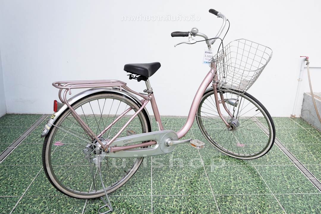 จักรยานแม่บ้านญี่ปุ่น - ล้อ 26 นิ้ว - ไม่มีเกียร์ - อลูมิเนียม - ไฟหน้าอัตโนมัติ - Bridgestone - สีม่วง [จักรยานมือสอง]