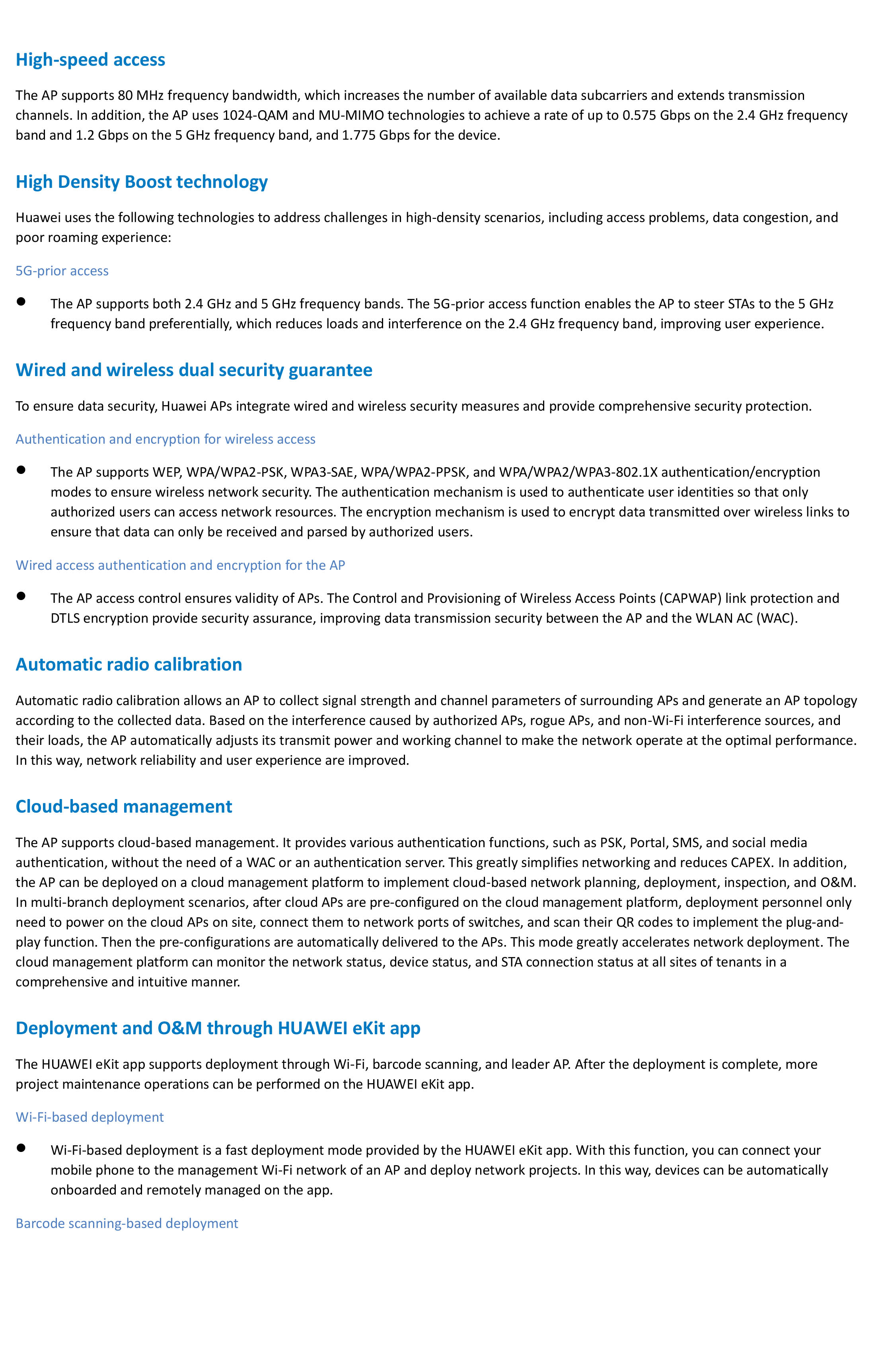 Huawei AP160: eKitEngine Access Point Wi-Fi 6 รองรับการจัดการผ่านระบบคลาวด์ และ Huawei eKit app BY BILLIONAIRE SECURETECH AP160