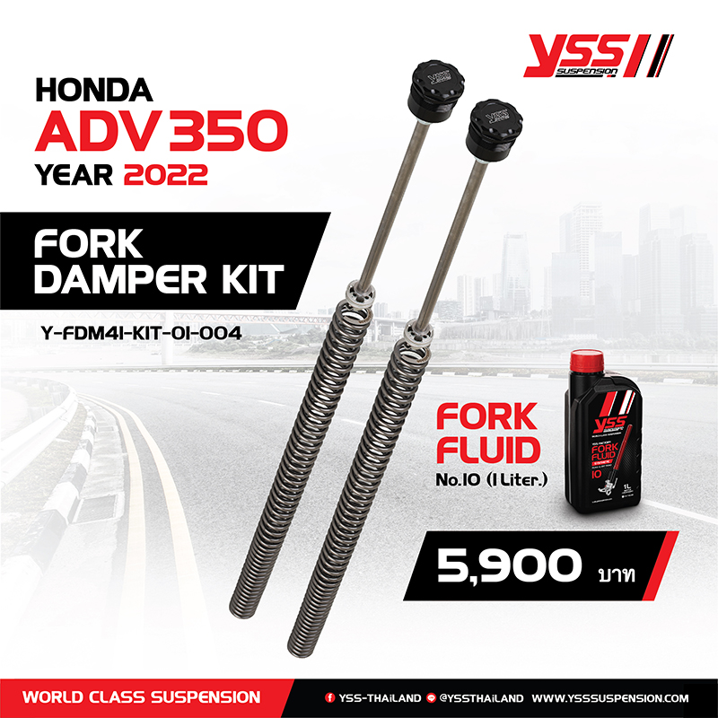 สปริงหน้า YSS FORK DAMPER KIT ADV 350
