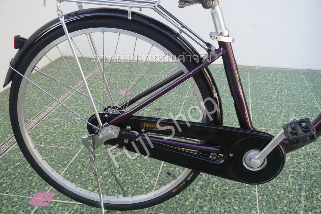 จักรยานแม่บ้านญี่ปุ่น - ล้อ 26 นิ้ว - เกียร์ดุม 3 สปีด - อลูมิเนียม - ไฟหน้าอัตโนมัติ - สีม่วง [จักรยานมือสอง]