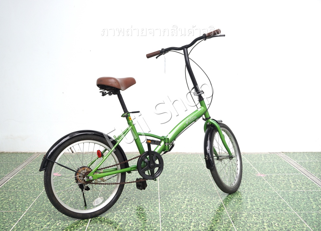 จักรยานพับได้ญี่ปุ่น - ล้อ 20 นิ้ว - ไม่มีเกียร์ - สีเขียว [จักรยานมือสอง]