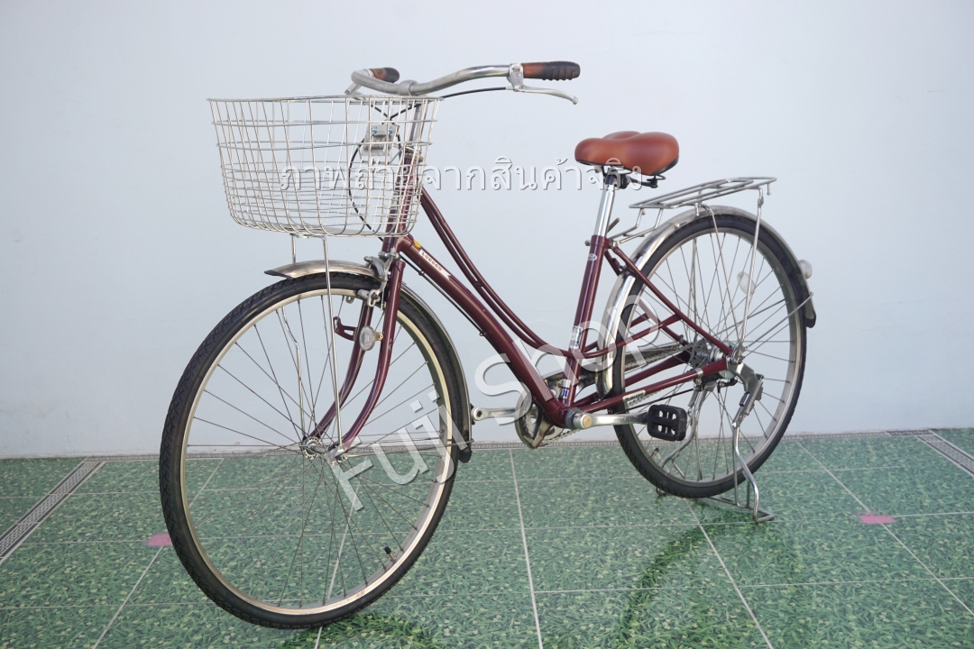 จักรยานแม่บ้านญี่ปุ่น - ล้อ 26 นิ้ว - ไม่มีเกียร์ - สีแดง [จักรยานมือสอง]