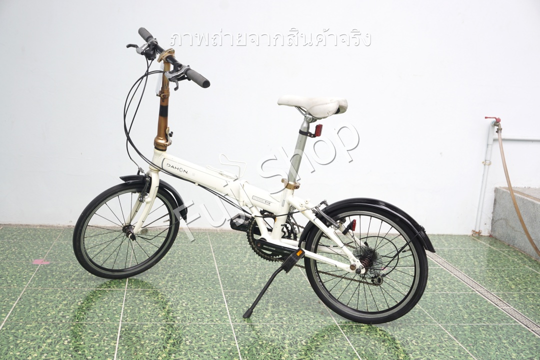 จักรยานพับได้ญี่ปุ่น - ล้อ 20 นิ้ว - มีเกียร์ - อลูมิเนียม - Dahon Vitesse P18 - สีขาว [จักรยานมือสอง]
