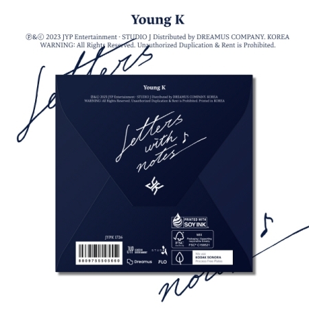 [PRE-ORDER] Young K - Letters with notes (Digipack ver.)
