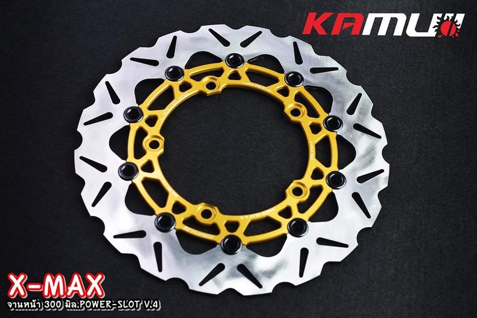 จานดิสก์xmax จานหน้าขนาด 300 มิล. Power-Slot V.4