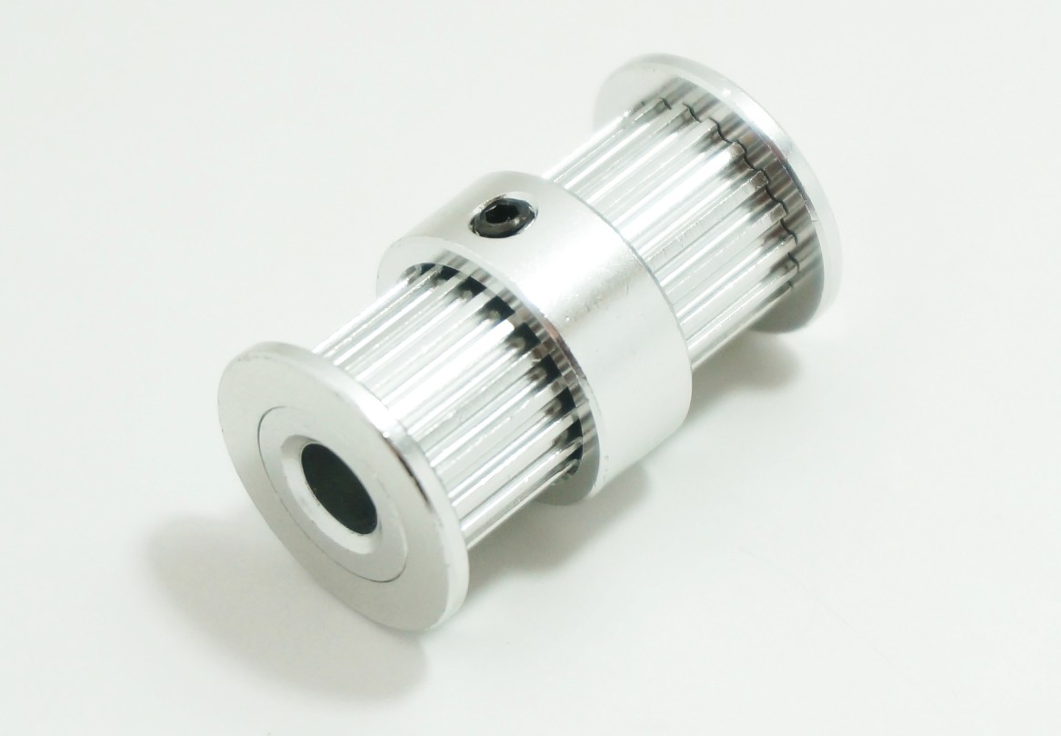 Double Head Timing Pulley 20 teeth for width 6mm belt (ใส่แกน 8mm)