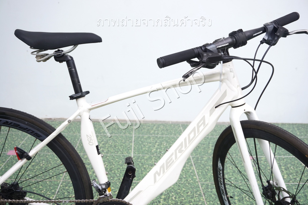 จักรยานไฮบริดญี่ปุ่น- ล้อ 700c - มีเกียร์ - อลูมิเนียม - Merida Grand Speed 250 - สีขาว [จักรยานมือสอง]
