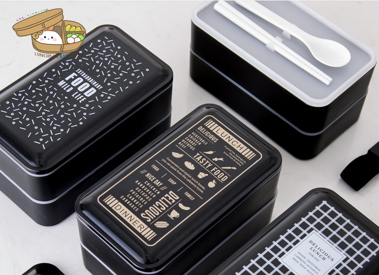 New Pattern Microwave Japanese Lunch Box - กล่องข้าวญี่ปุ่นพลาสติกลายใหม่