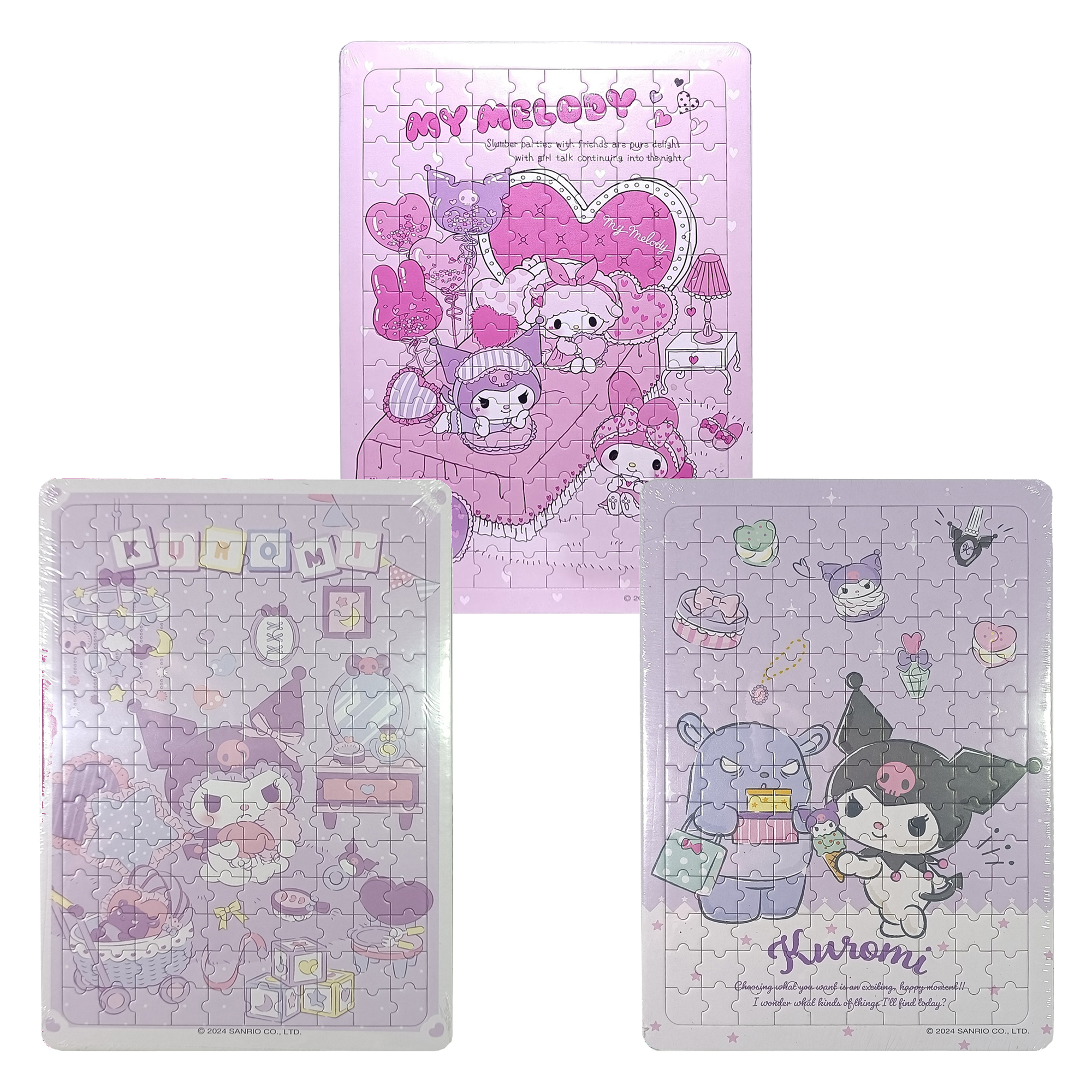 Jigsaw Puzzle ขนาด L Sanrio My Melody Kuromi ตัวต่อจิ๊กซอว์ซานริโอพร้อมถาดรอง สินค้าลิขสิทธิ์ Wanna MagicLand6