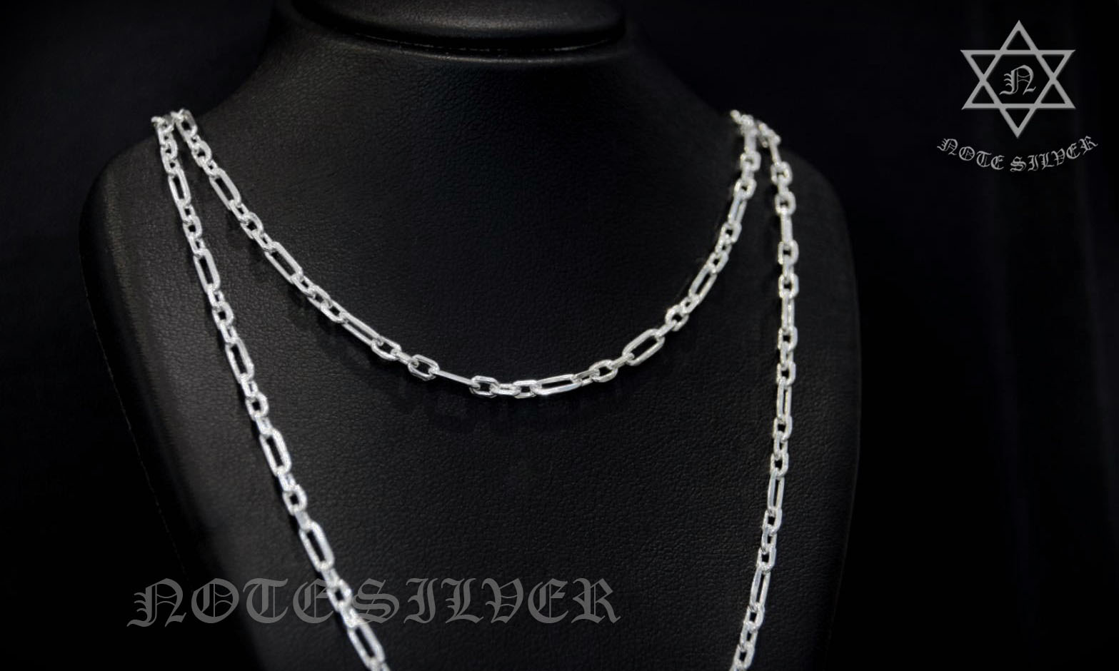 สร้อยเงินลายโซ่สลับลายไซส์เล็ก ความยาว 26' Sterling Silver 925 NSNL2686