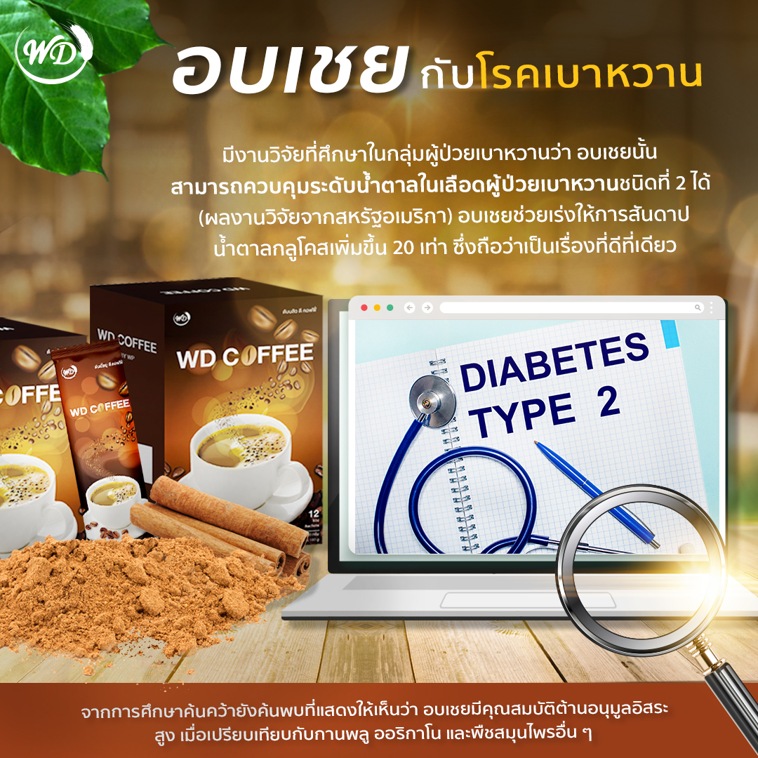 กาแฟผสมสารสกัดสมุนไพร WD COFFEE ไม่มีน้ำตาล ไม่มีไขมันทรานส์ ไม่อ้วน (4 กล่อง)