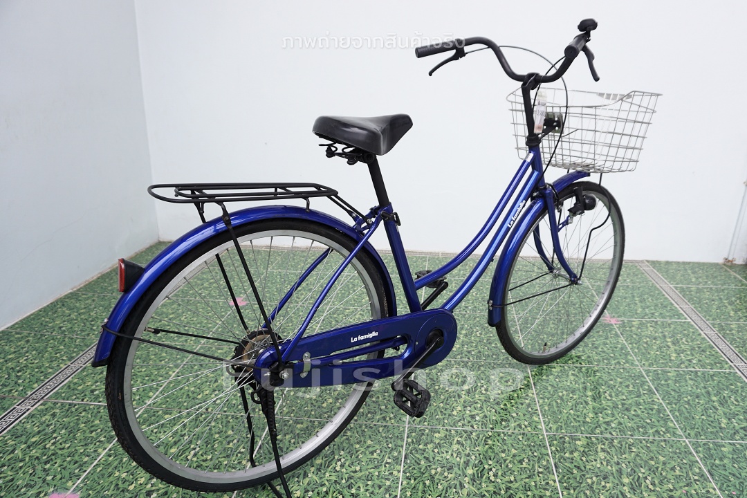 จักรยานแม่บ้านญี่ปุ่น - ล้อ 26 นิ้ว - ไม่มีเกียร์ - สีน้ำเงิน [จักรยานมือสอง]