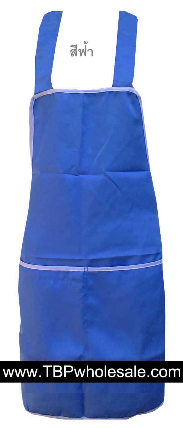 AP-002===ราคาส่ง 45 บาทต่อผืน ขั้นต่ำ 100 ผืน ผ้ากันเปื้อนเนื้อผ้าโซล่อนมีสายคล้องคอ,สายคาดเอว,กระเป๋าสองด้าน(มีหลายสีค่ะ) Tel:081-0110084/02-3972066