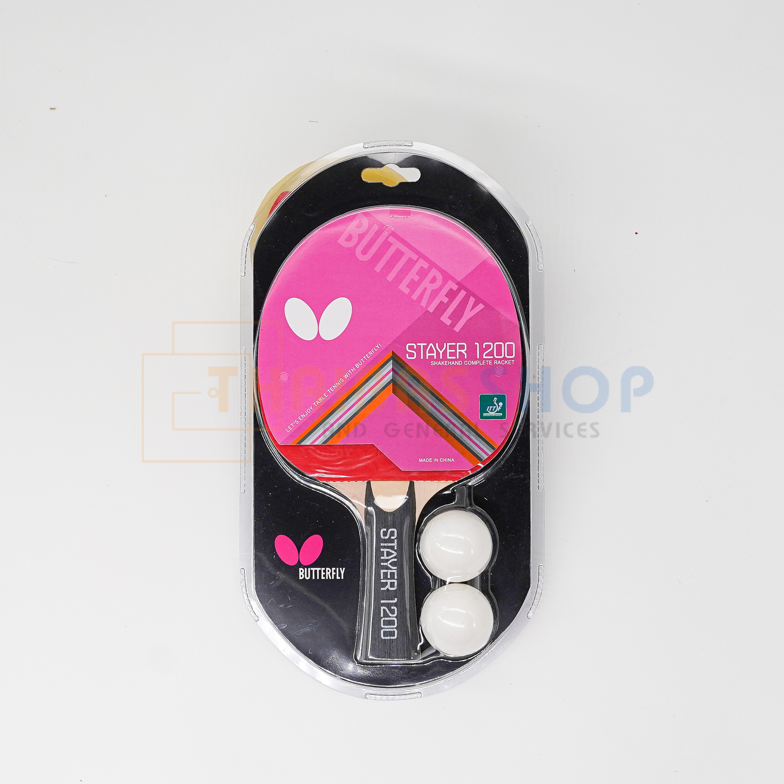 (ของแท้ 100%) Butterfly ไม้ปิงปอง รุ่น Stayer 1200 Butterfly Tabletennis แถมลูกปิงปอง butterfly