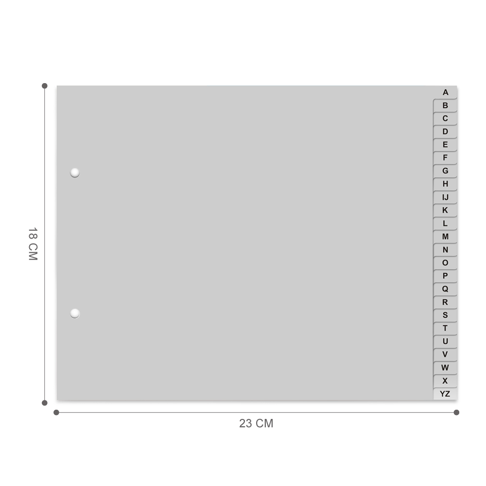 Alphabetical 24 Tabs Index Divider A5