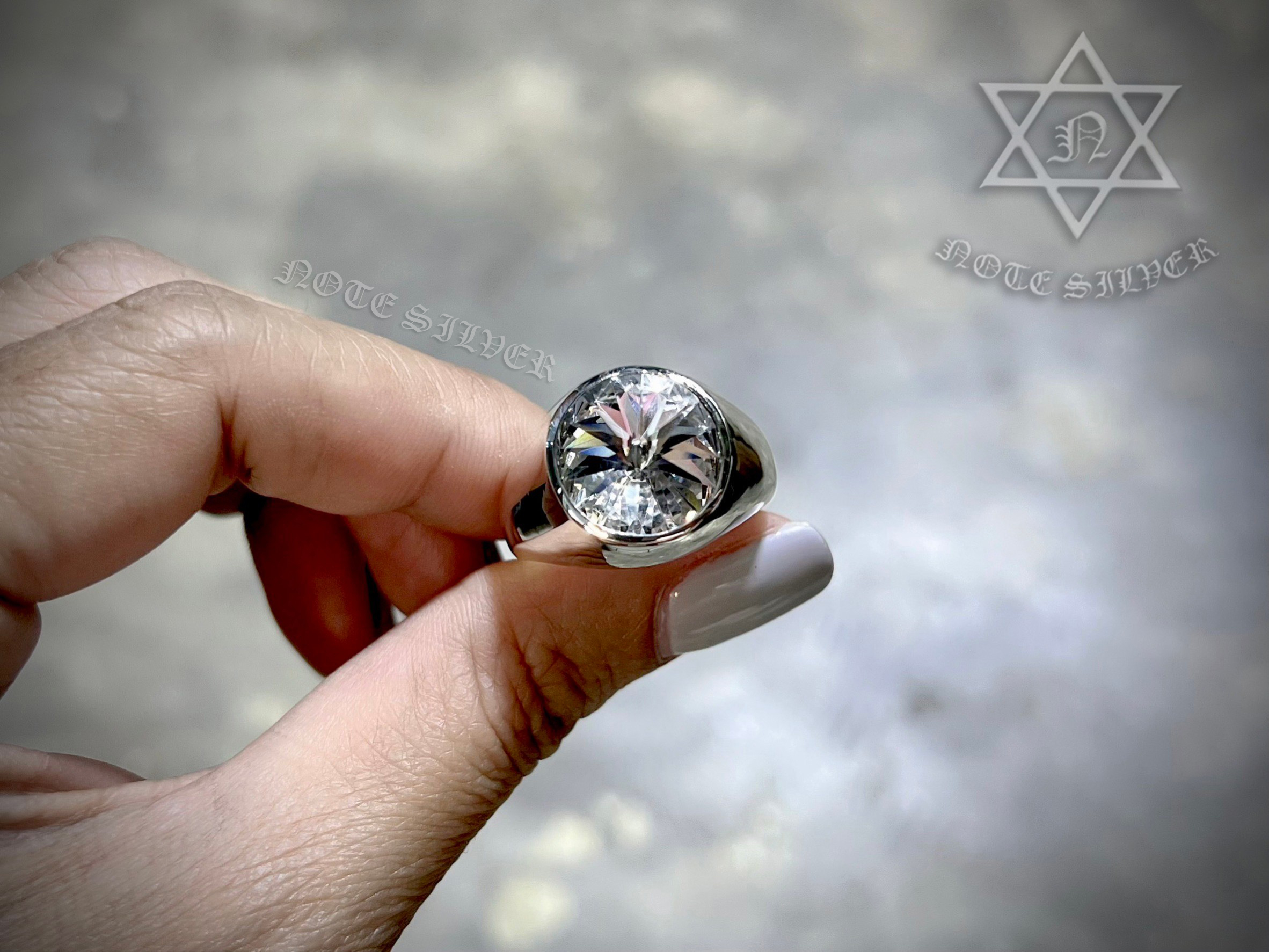 ออเดอร์งานสั่งทำ แหวนเงินแท้ ฝังพลอยที่ตัวเรือน Sterling Silver 925 NSSV3090
