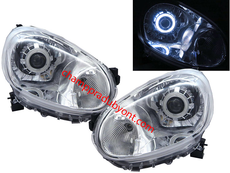 ไฟหน้าโปรเจคเตอร์ NISSAN MARCH 2010-2013 ขาว วงแหวน (TRANSFORMER)
