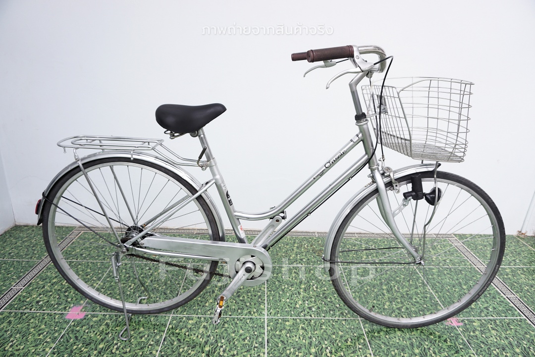 จักรยานแม่บ้านญี่ปุ่น - ล้อ 700x32C - แฮนด์โบราณ - Free Power Classic - สีเงิน [จักรยานมือสอง]