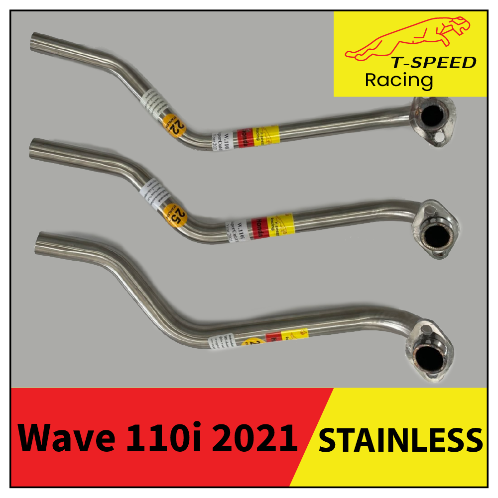 คอท่อ Honda WAVE 110i Year 2021 🔩 Stainless steel แท้ เกรด 304 หนา: 1.2 มิลลิเมตร มีขนาดให้เลือก: 22 m.m. ราคา 350 บาท 25 m.m. ราคา 350 บาท 28 m.m. ราคา 450 บาท