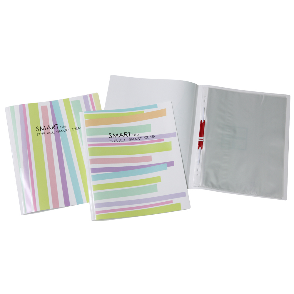 แฟ้มสัมมนา A4 พร้อมลิ้นแฟ้มและซองพลาสติก Smart File