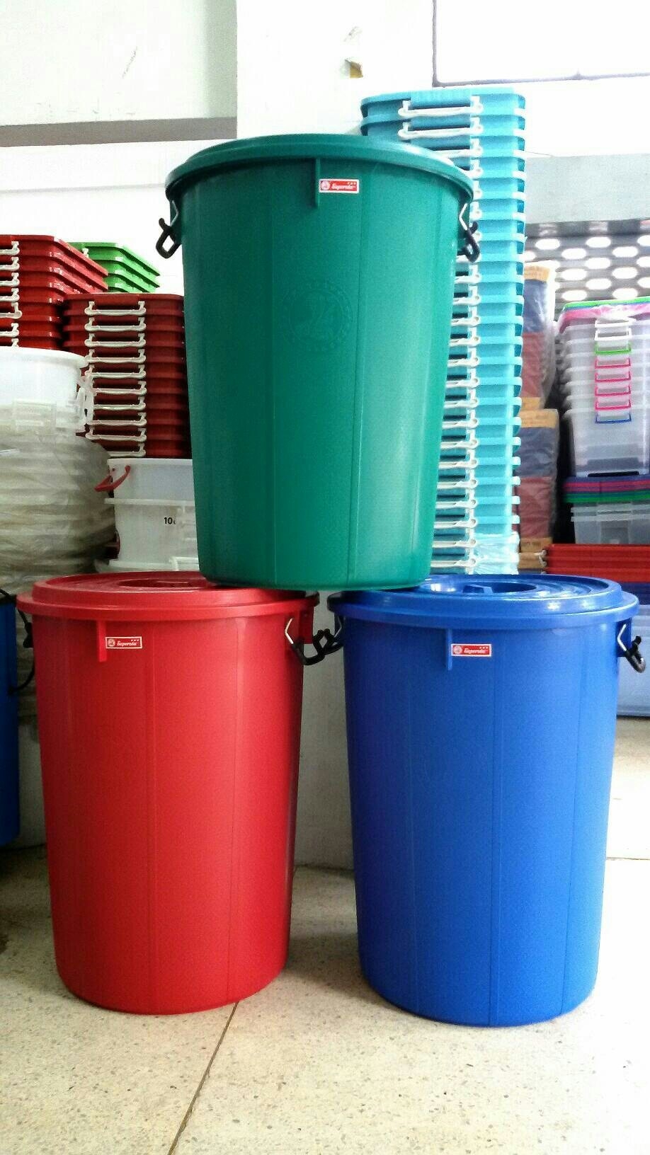 ถัง+ฝา ตรางู 47 สี