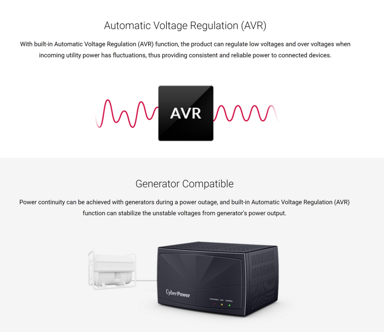 CYBERPOWER CL1500EVR : 1500VA / 1500W Voltage Regulator with Automatic Voltage Regulation (AVR) BY BILLIONAIRE SECURETECH CL1500EVR