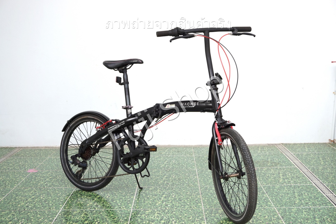 จักรยานพับได้ญี่ปุ่น - ล้อ 20 นิ้ว - มีเกียร์ - อลูมิเนียม - Wachsen - สีดำ [จักรยานมือสอง]