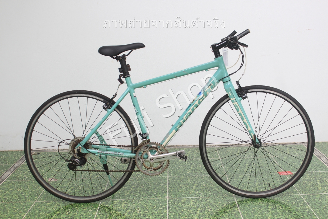 จักรยานไฮบริดญี่ปุ่น - ล้อ 700c - มีเกียร์ - อลูมิเนียม - Bianchi Roma II - สีเขียว [จักรยานมือสอง]