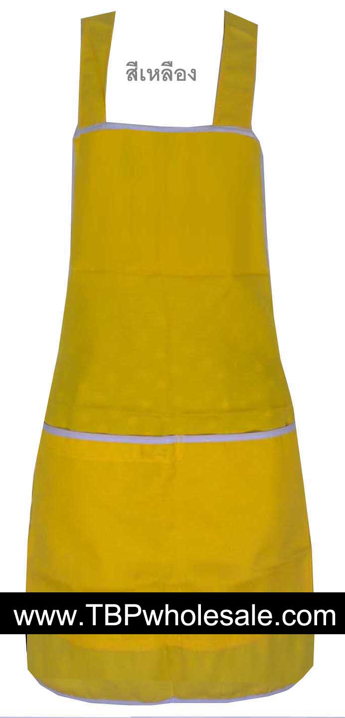 AP-002===ราคาส่ง 45 บาทต่อผืน ขั้นต่ำ 100 ผืน ผ้ากันเปื้อนเนื้อผ้าโซล่อนมีสายคล้องคอ,สายคาดเอว,กระเป๋าสองด้าน(มีหลายสีค่ะ) Tel:081-0110084/02-3972066