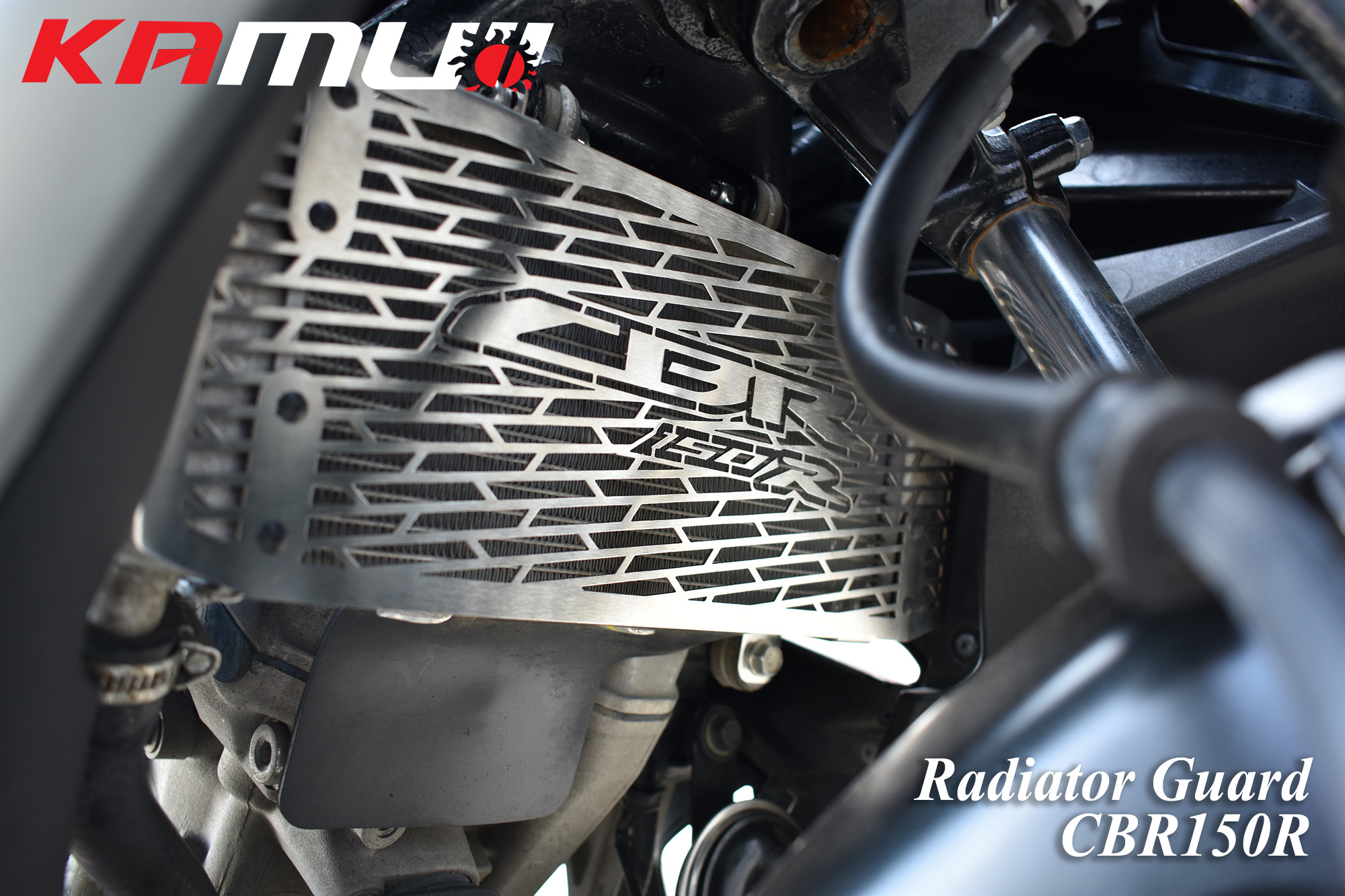 การ์ดหม้อน้ำงาน Kamui ตรงรุ่น CBR-250 RR สีดำ สีเงิน ราคา700