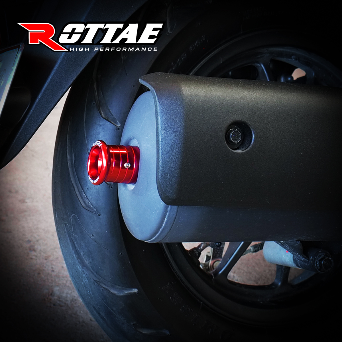 ครอบปลายท่อ CNC (น็อตสแตนเลส) ROTTAE สำหรับรถ : GIORNO+ 125 ราคา320